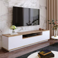 Mobile Porta TV con Credenza Bassa Quercia e Bianco 180 x 45 x 45