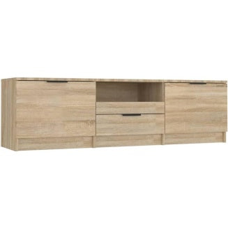Mobile Porta TV con Ripiani per Televisori fino a 60 Pollici Rovere Sonoma 140 x 35 x 40