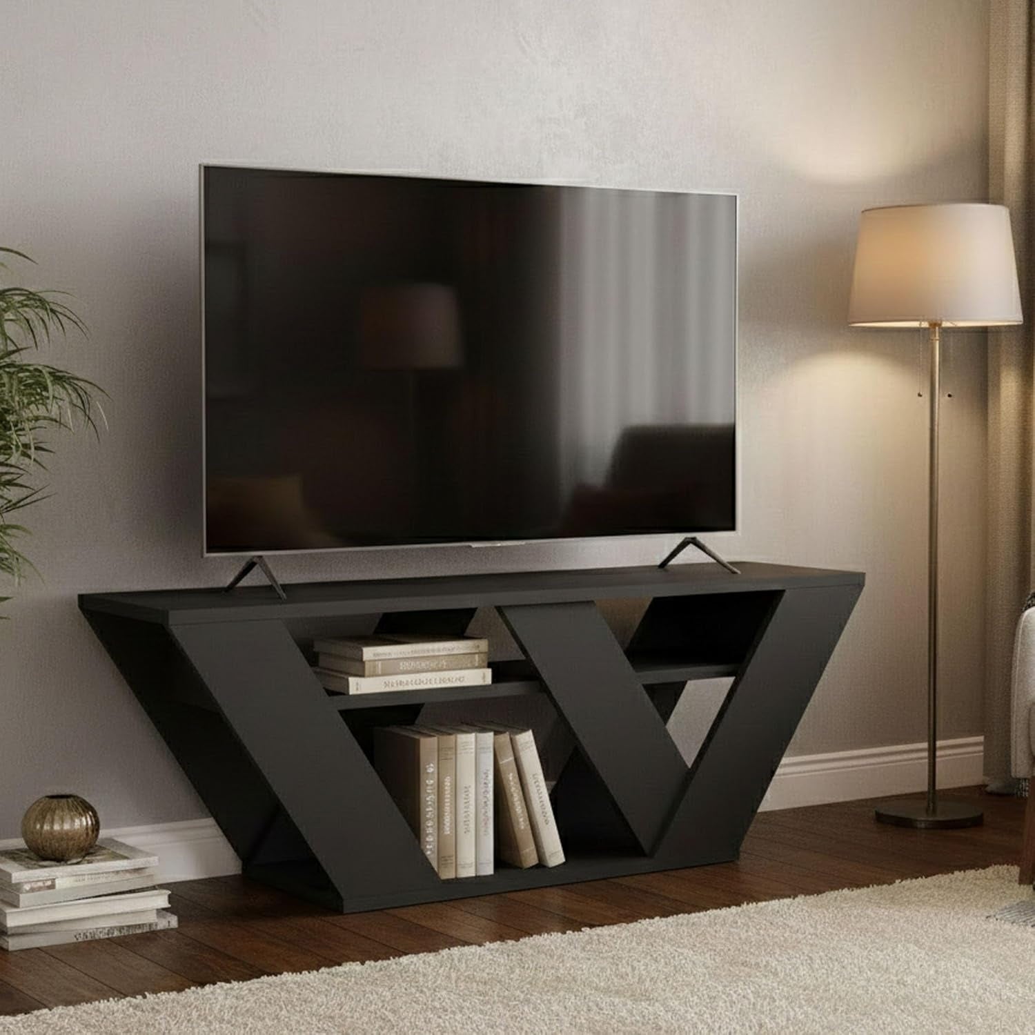 Mobile Porta TV Compatto Antracite 110 x 30 x 40