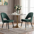 Set di 2 Sedie da Pranzo in Velluto con Gambe in Metallo