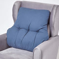 Cuscino Lombare Ergonomico in Cotone per Auto Sedia e Poltrona Blu